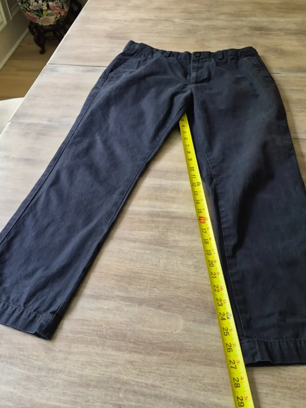 Banana Republic Aiden Chino Pants Mens 34x30 Navy Blue Straight Leg